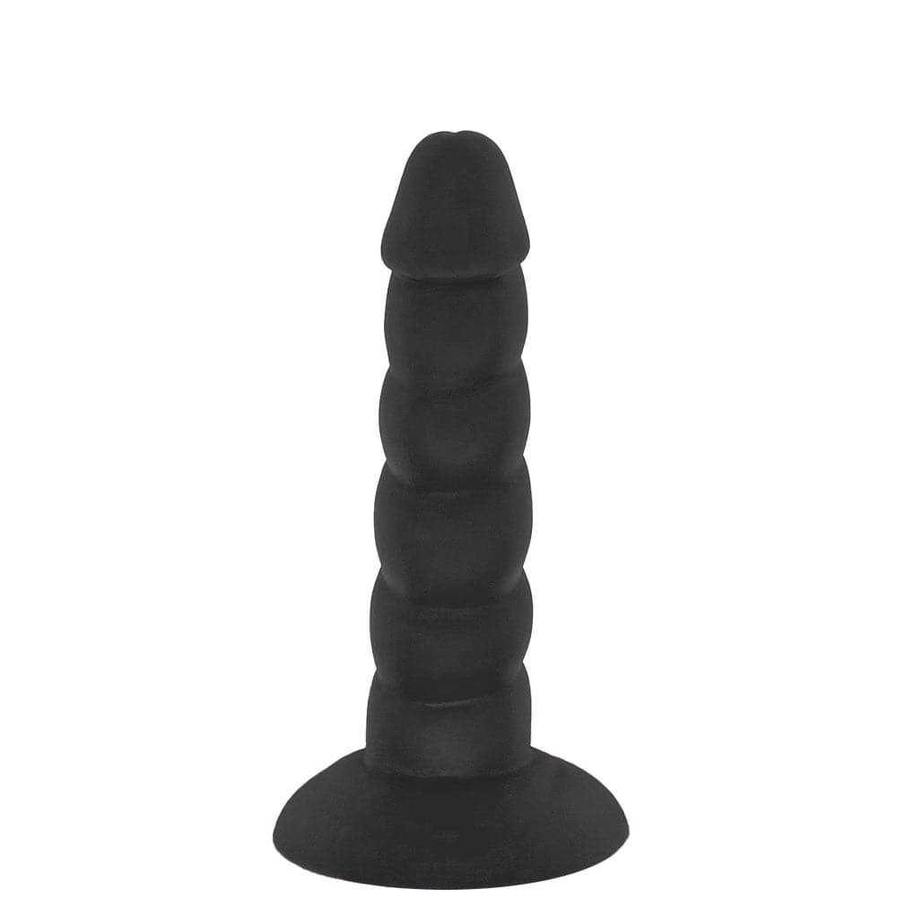 5" Loli Suction Cup Silicone Dildo - Black - RodeoH