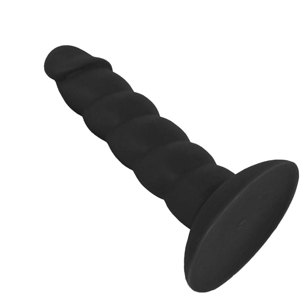 5" Loli Suction Cup Silicone Dildo - Black - RodeoH