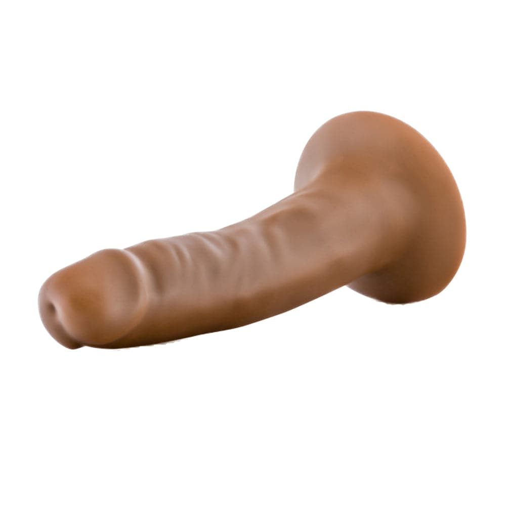 5.5" Blush Dr. Skin Silicone Dr. Lucas Dildo - Mocha - RodeoH