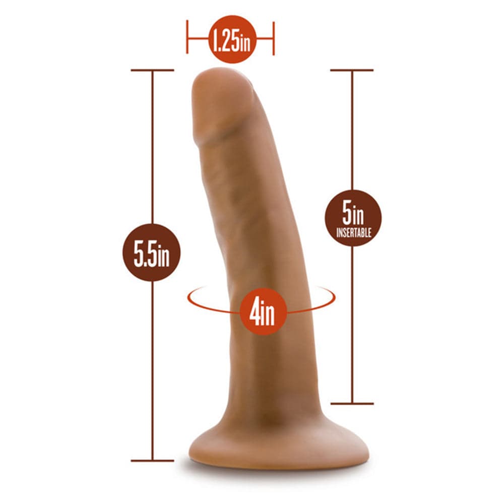 5.5" Blush Dr. Skin Silicone Dr. Lucas Dildo - Mocha - RodeoH