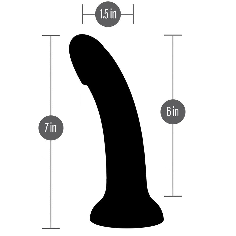 6" Sol Silicone Dildo RodeoH graphic sketch of dimensions