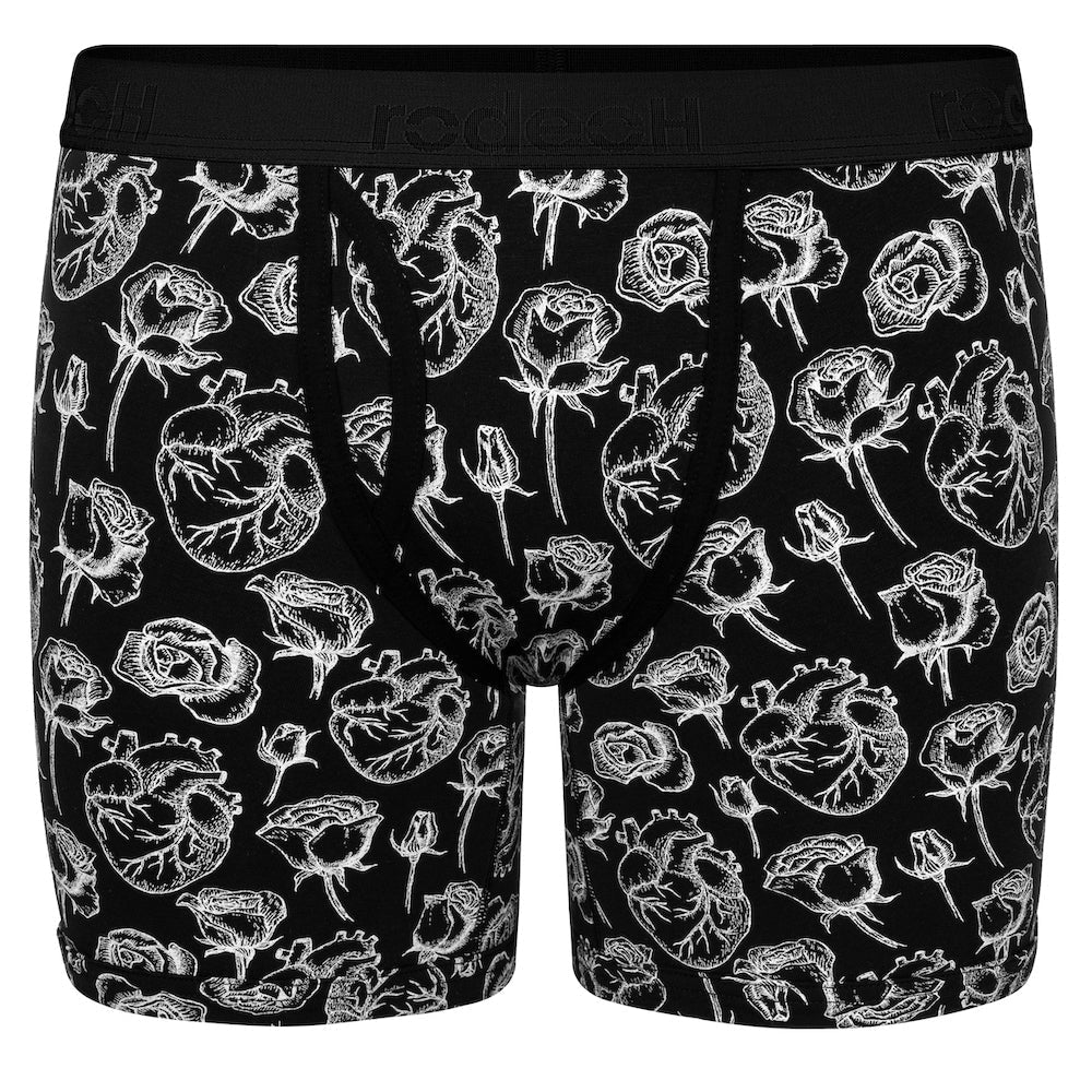 6" Top Loading Boxer Packing Underwear - Hearts & Roses - RodeoH