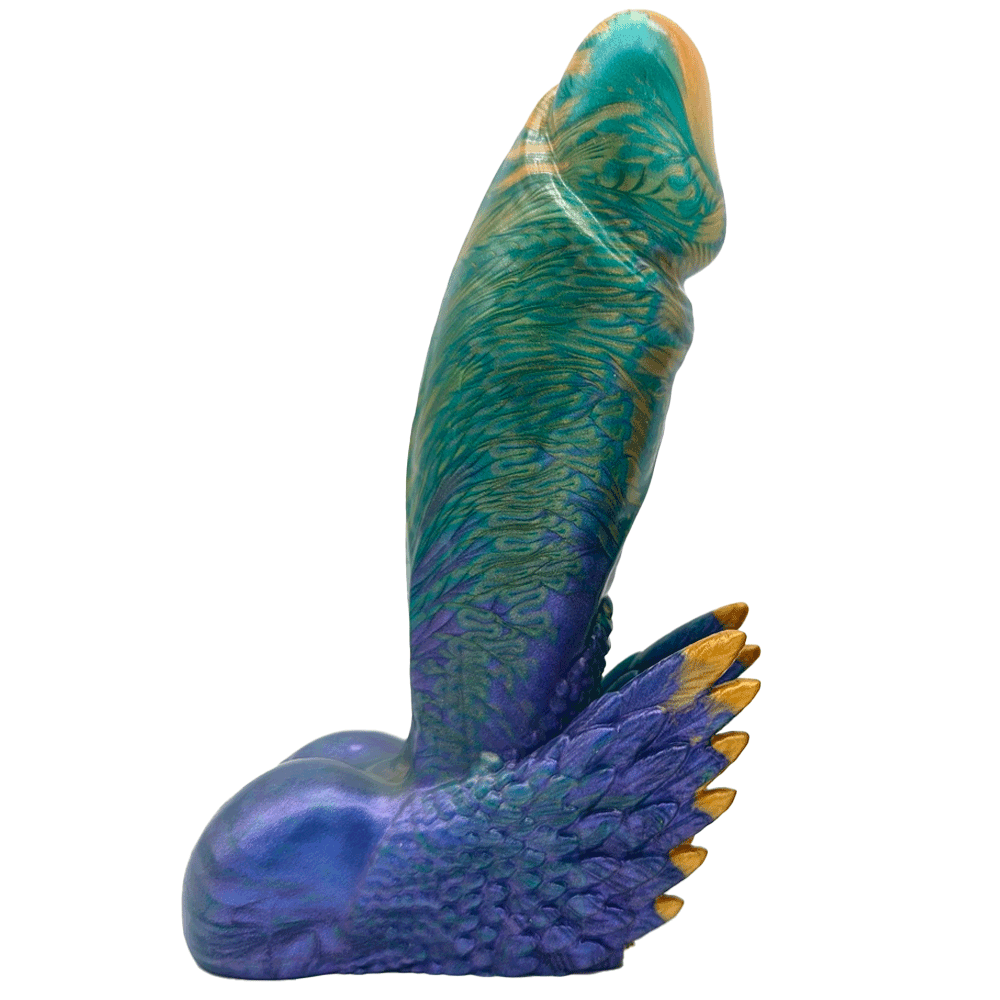 6.5" Fascinus Winged Phallus - Silicone Dildo - OG Peacock II - RodeoH
