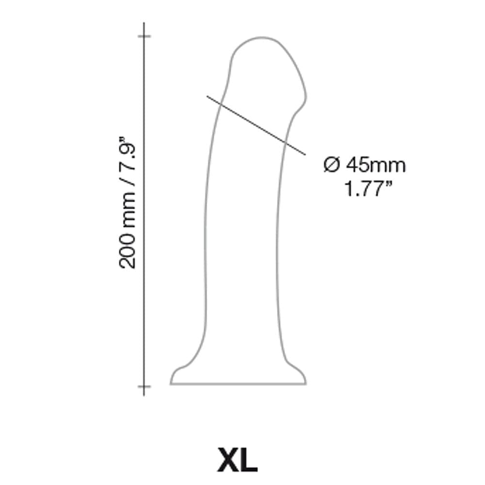 7.5" Strap-On-Me Silicone Dual Density Posable Dildo - Black - XL - RodeoH