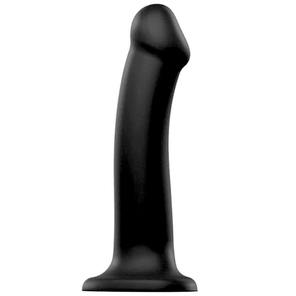 7.5" Strap-On-Me Silicone Dual Density Posable Dildo - Black - XL - RodeoH
