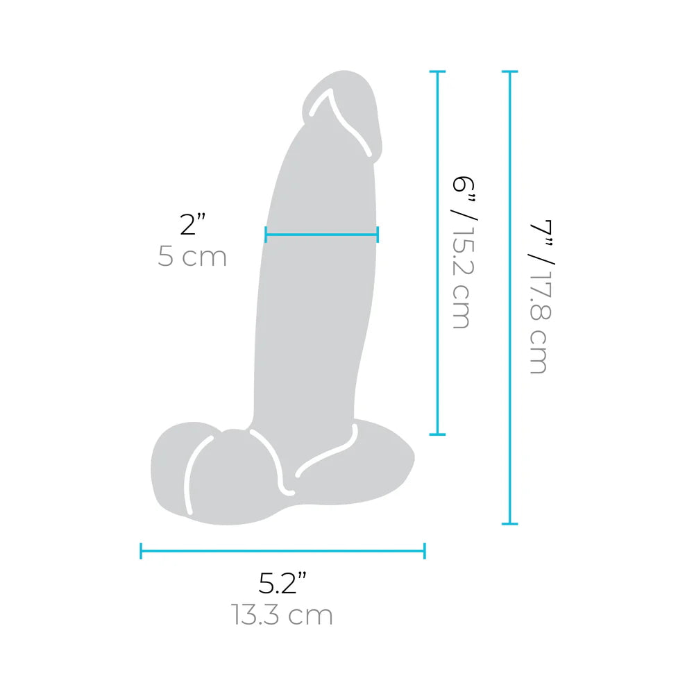 7" Slipskin Realistic Sliding Skin Silicone Dildo - Girthy - Beige