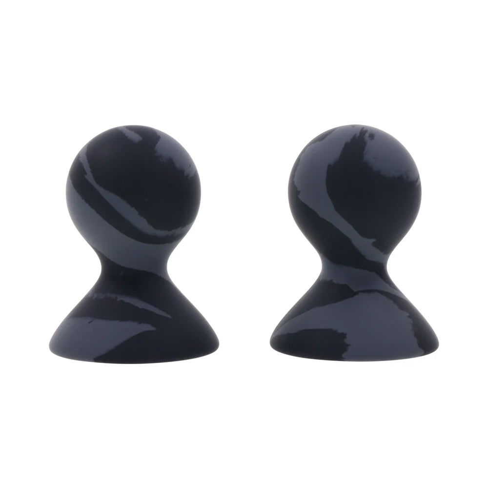 Velvet Noir Silicone Nipple Suckers - Black Marble