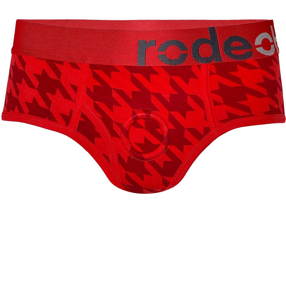 Classic Brief+ Harness - Red Houndstooth