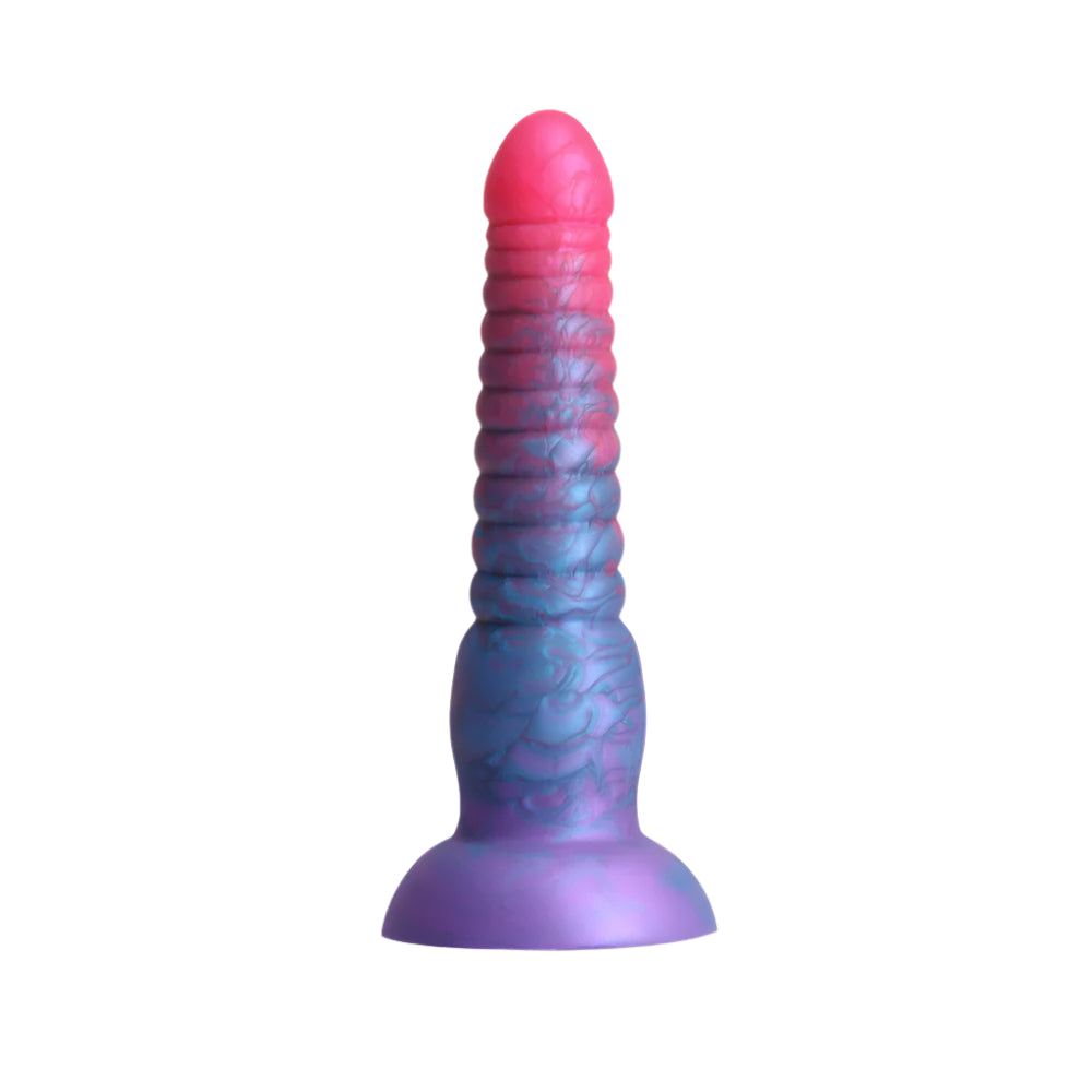 6" Colours Stacked Silicone Dildo- Pink/Blue