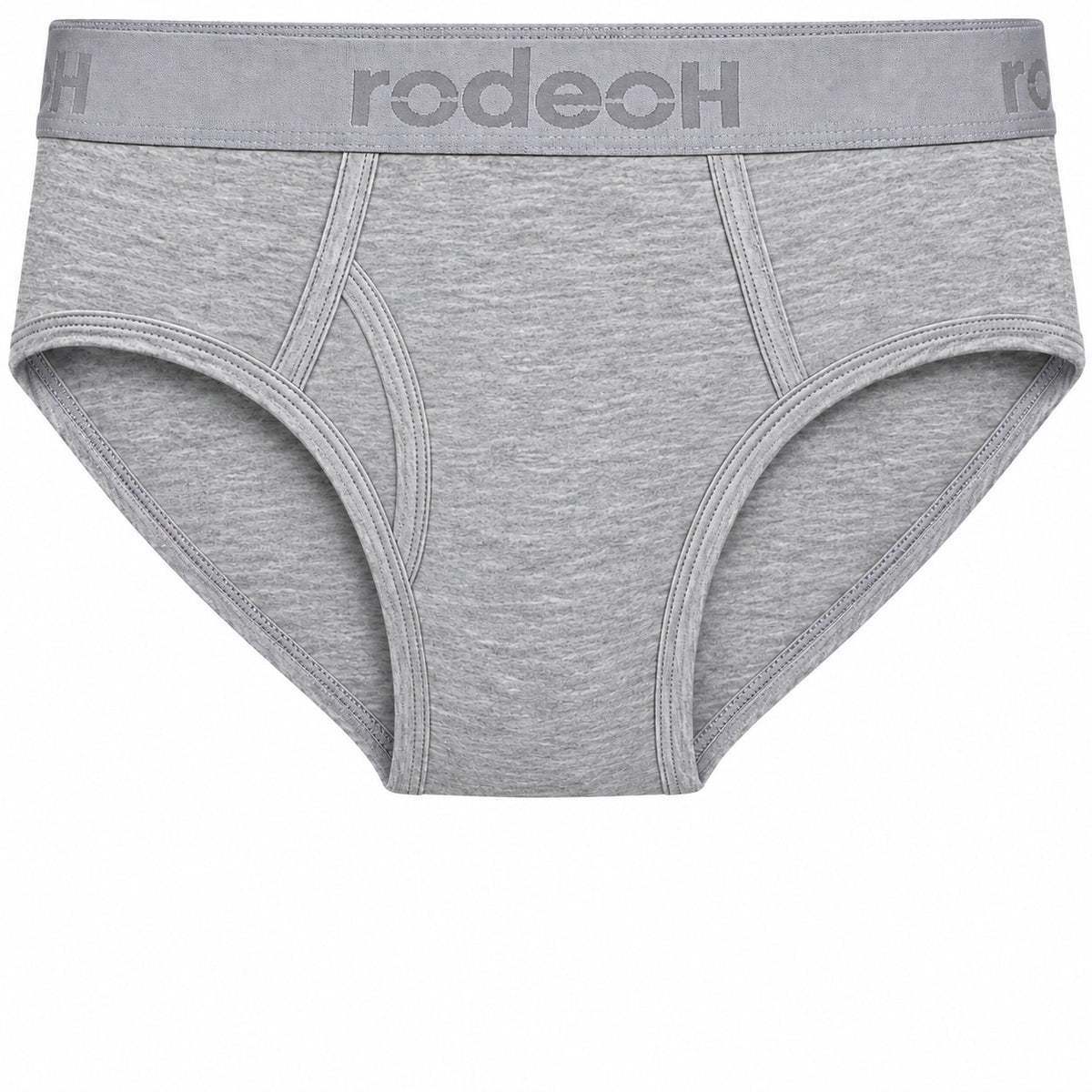 RodeoH Top Loading Brief Packer Underwear in Light Gray Marle, front view