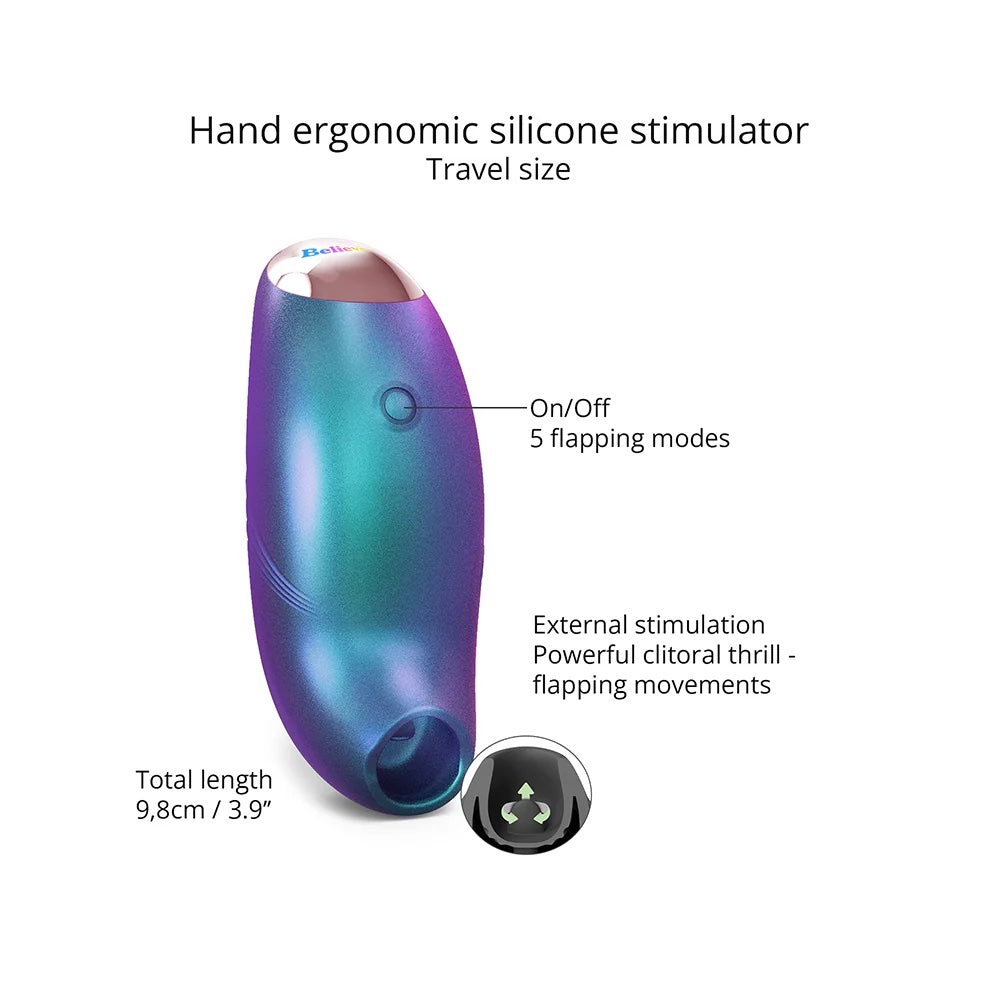 Love to Love Believer Iridescent turquoise flapping vibrator