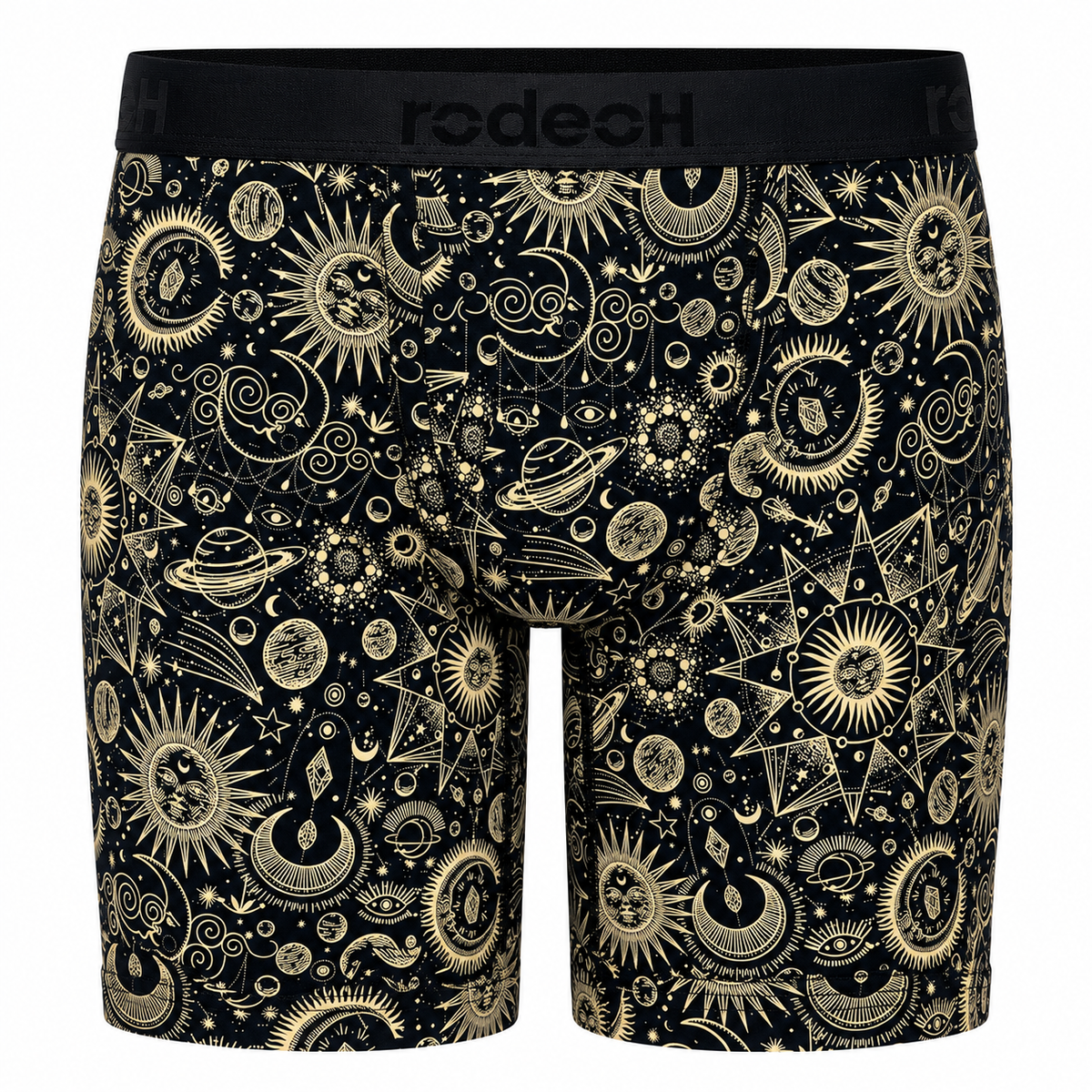 RodeoH Shift 9 inch Boxer in Celestial print, front view