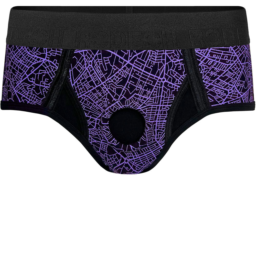 Brief+ Harness - Geometric Purple