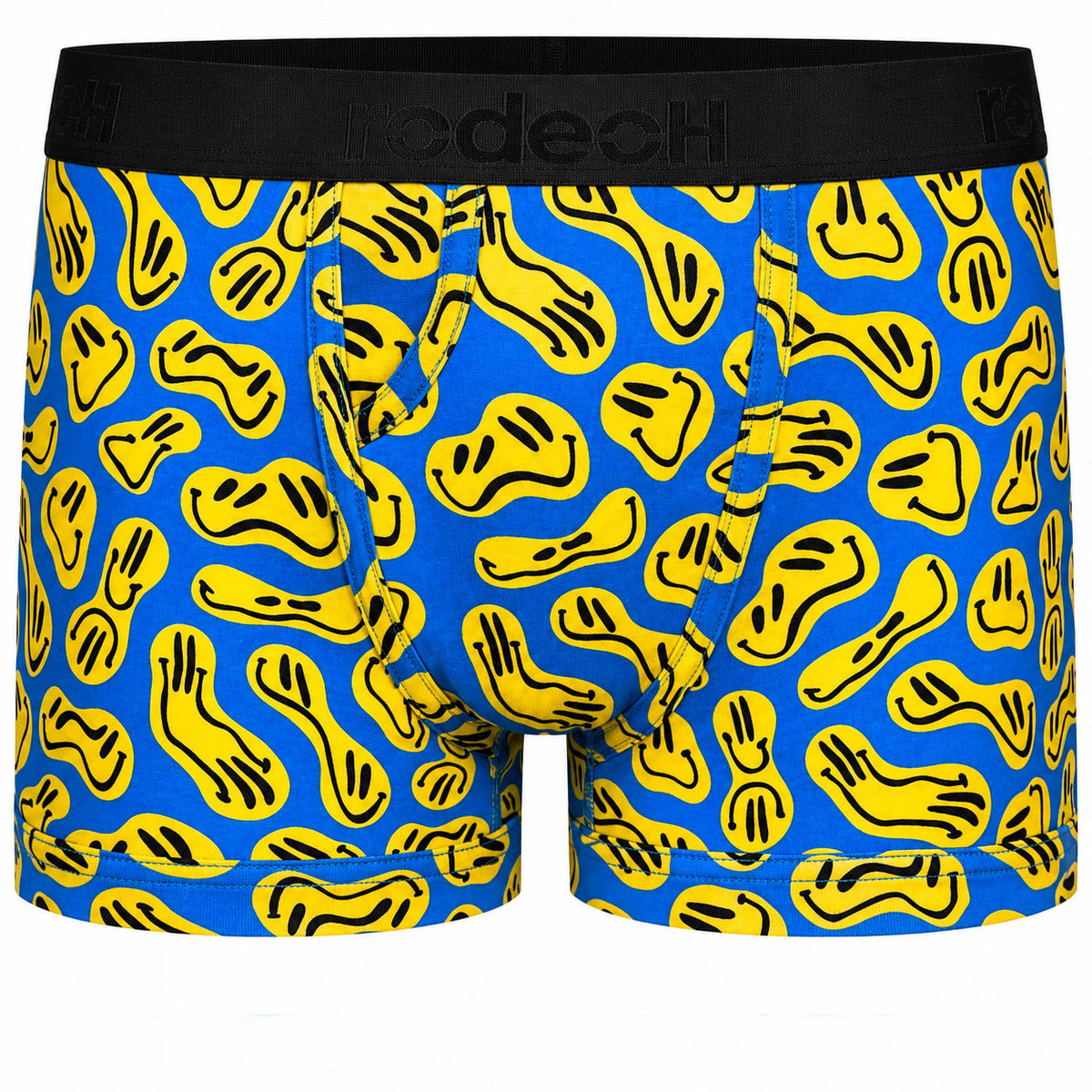 RodeoH Classic Top Loading Packing Boxer in Smiley print, front view