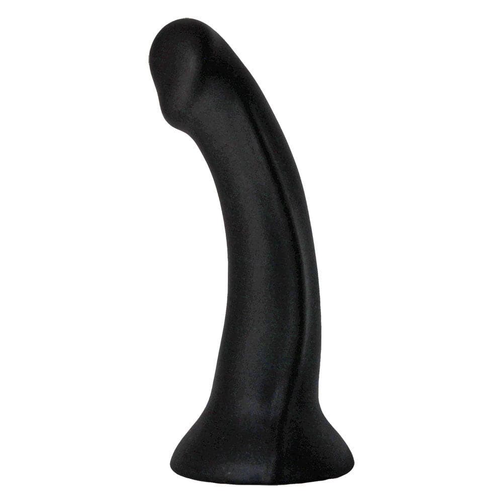 6" Contour Silicone Dildo - Black