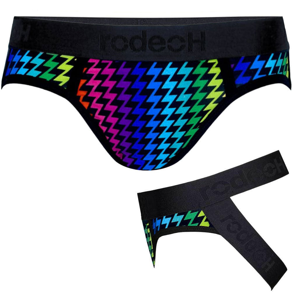 Shift Jock Packer Underwear - Rainbow Lightning - RodeoH