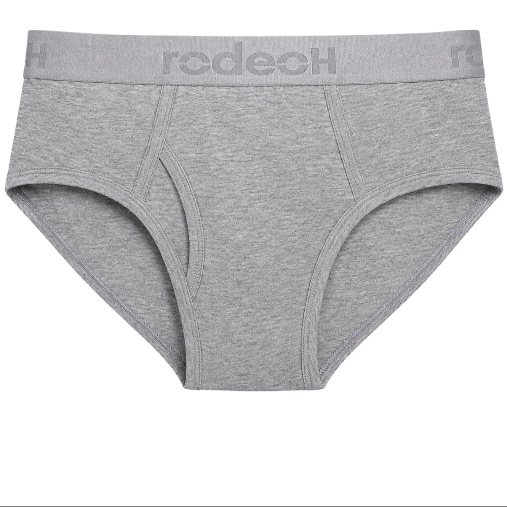 rodeoh light gray brief underwear with interior pocket from the front
