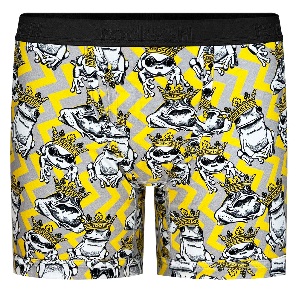 rodeoh top loading boxer underwear funky frogs yellow