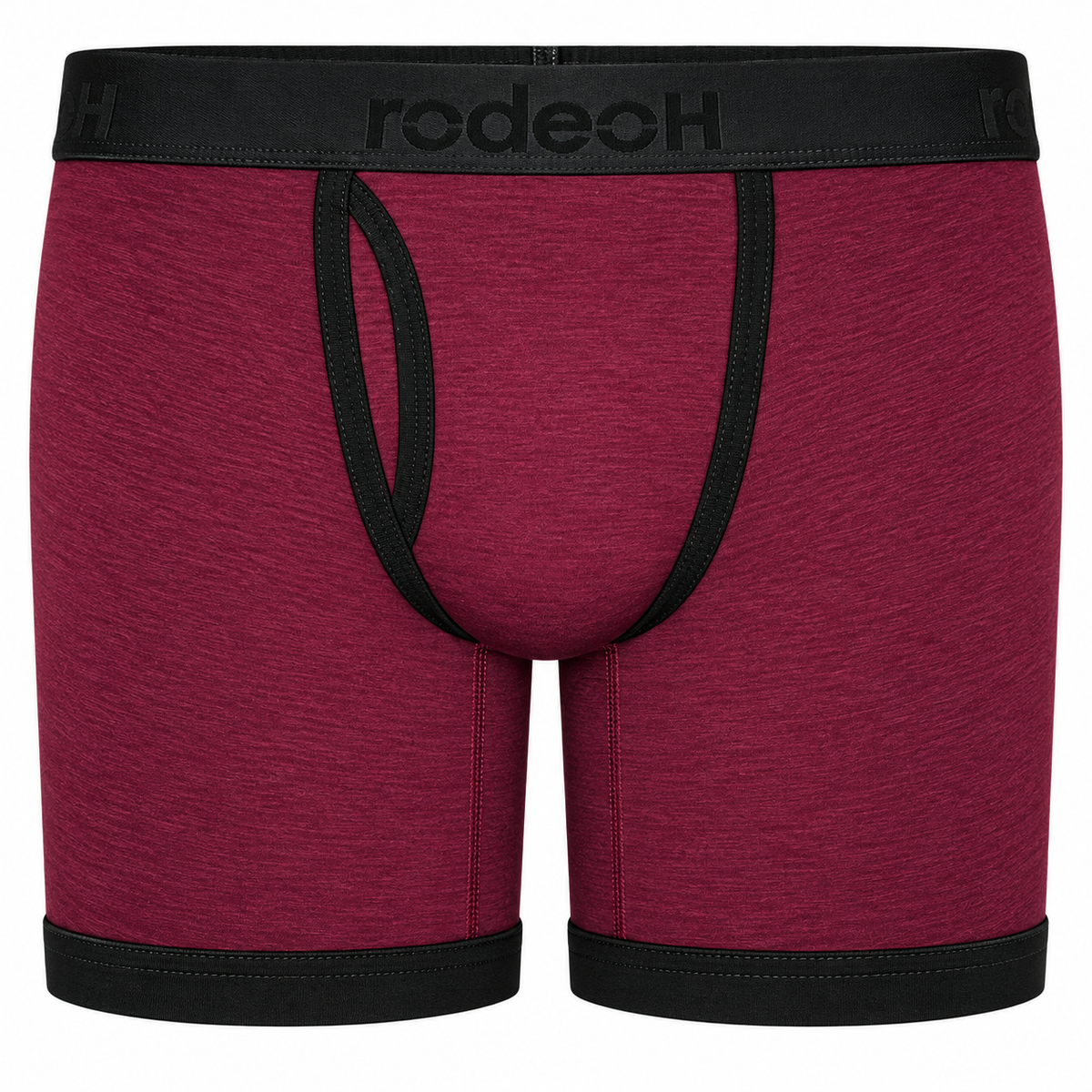 RodeoH Shift 6 inch Boxer in Claret, a deep wine red, front view