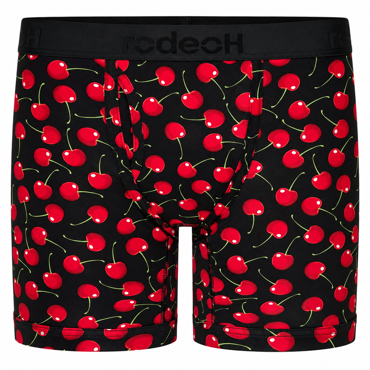 RodeoH Shift 6 inch Boxer in Cherry Bomb print, front view