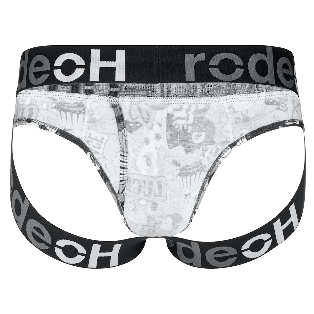 Shift Jock Packer Underwear - Black & White Lucky - RodeoH