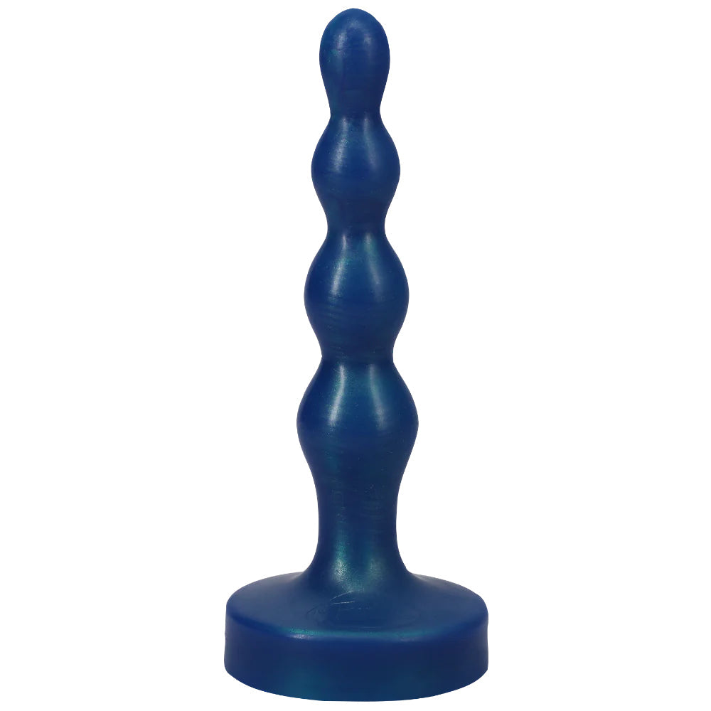 4.95" Ripple Small Silicone Anal Plug Dildo - Malachite