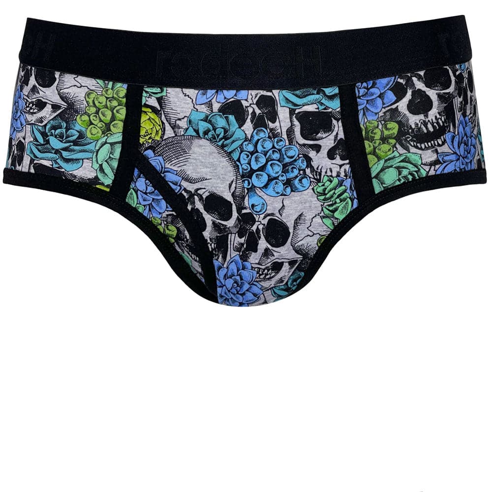 Top Loading Brief Packing Underwear - Gray Skulls - RodeoH