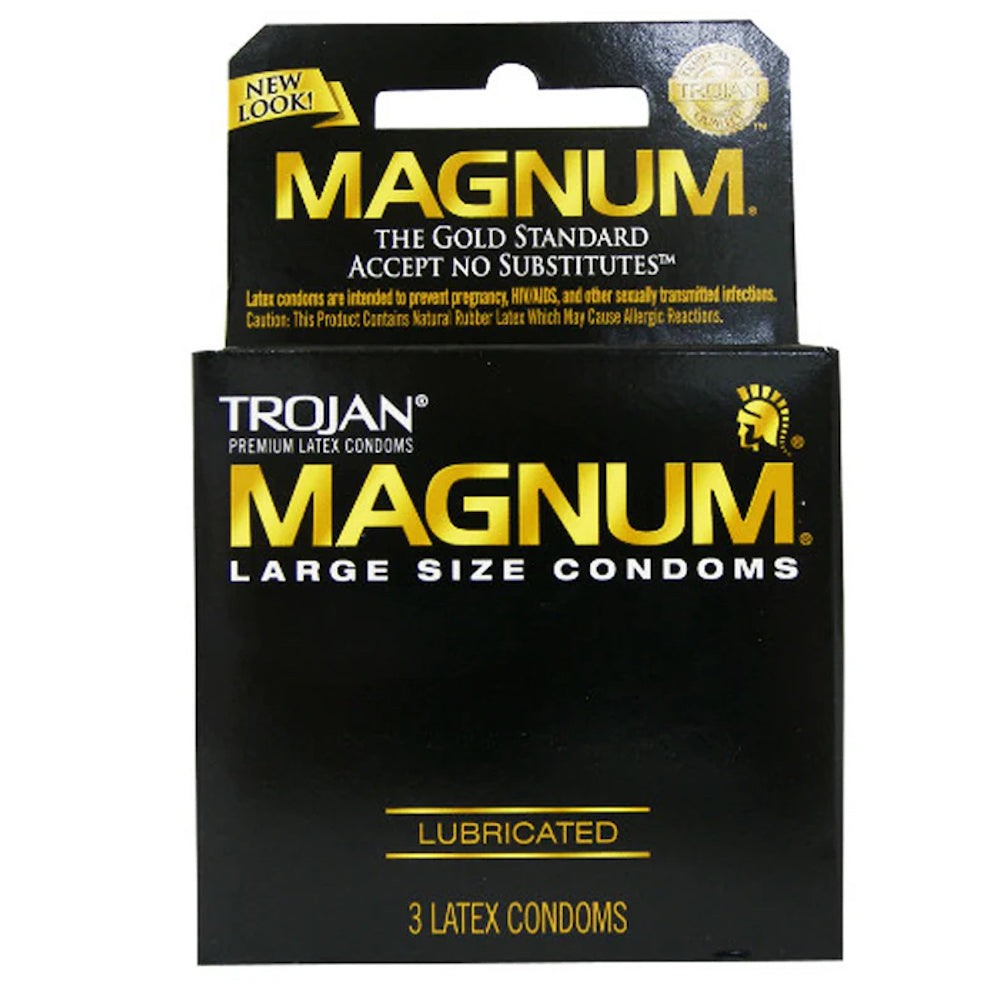 Trojan Magnum Large Lubricated Latex Condoms 3-Pack