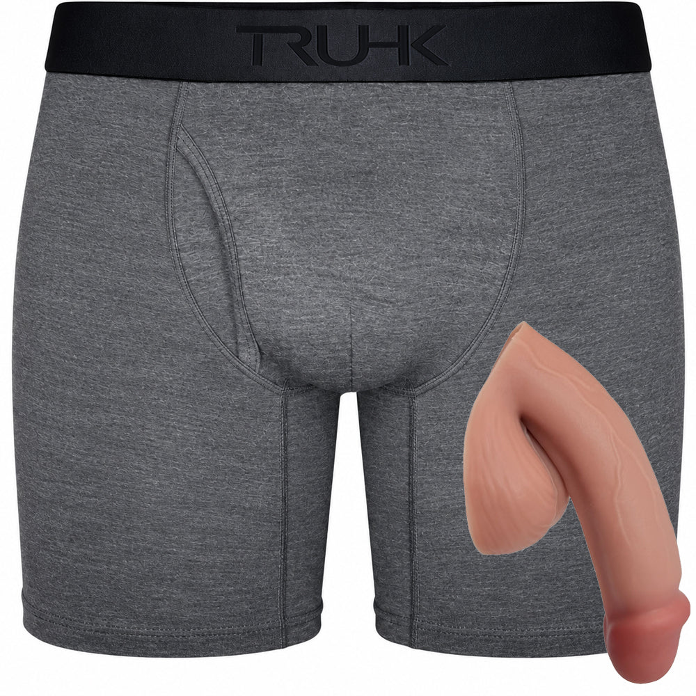 TRUHK Gray Classic Boxer with Vector silicone packer in Caramel